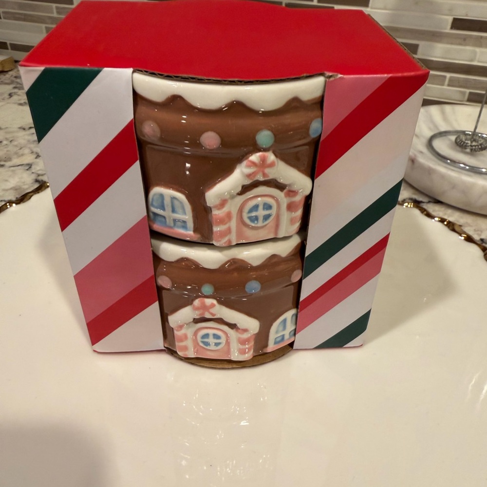 Gingerbread House Ceramic Mugs